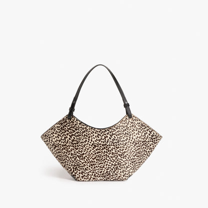 Dilba Mini Tote Bag Leather Hair Chocolate Dot
