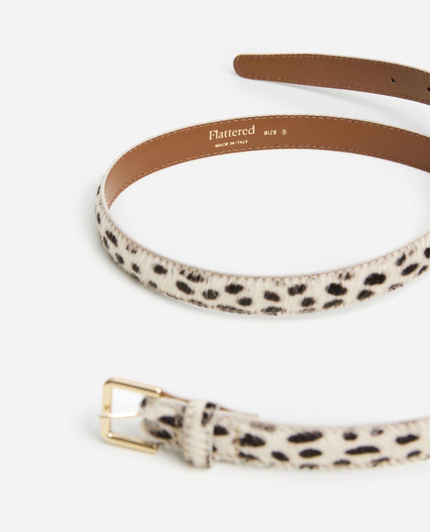Barbara Belt Leather Hair Chocolate Dot