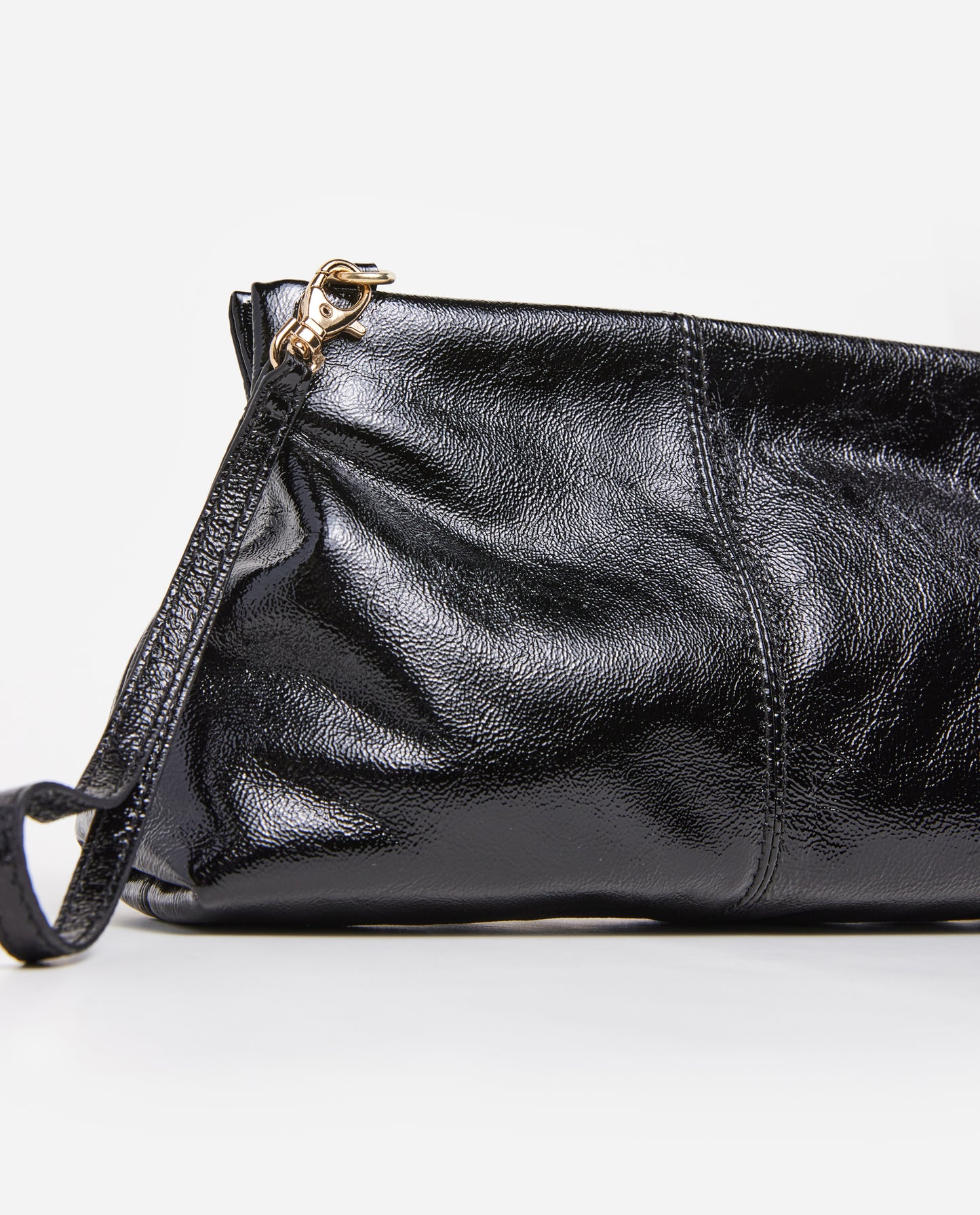 Clay Mini Clutch Patent Leather Black