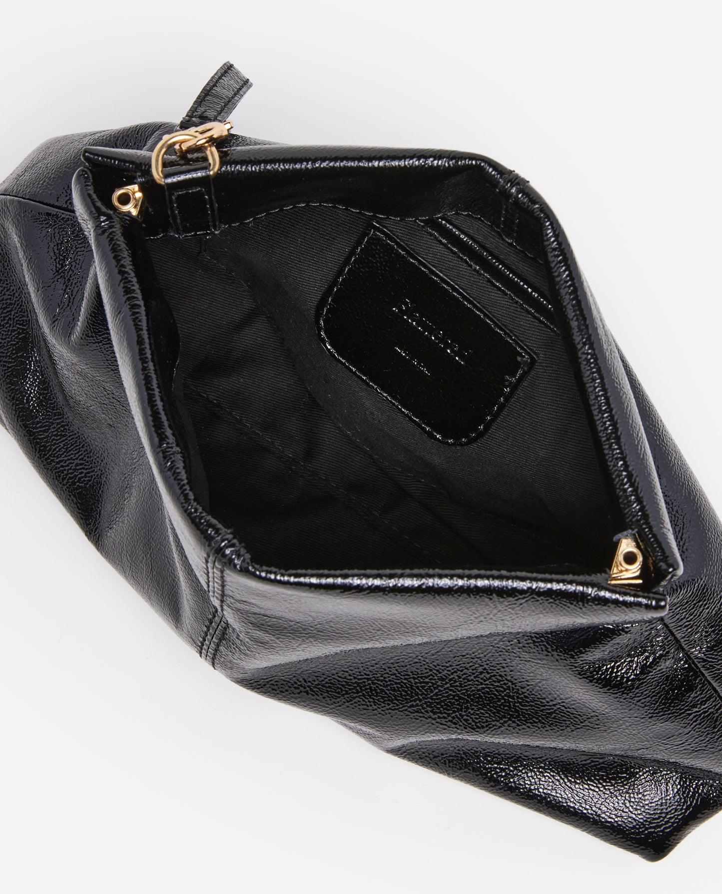 Clay Mini Clutch Patent Leather Black