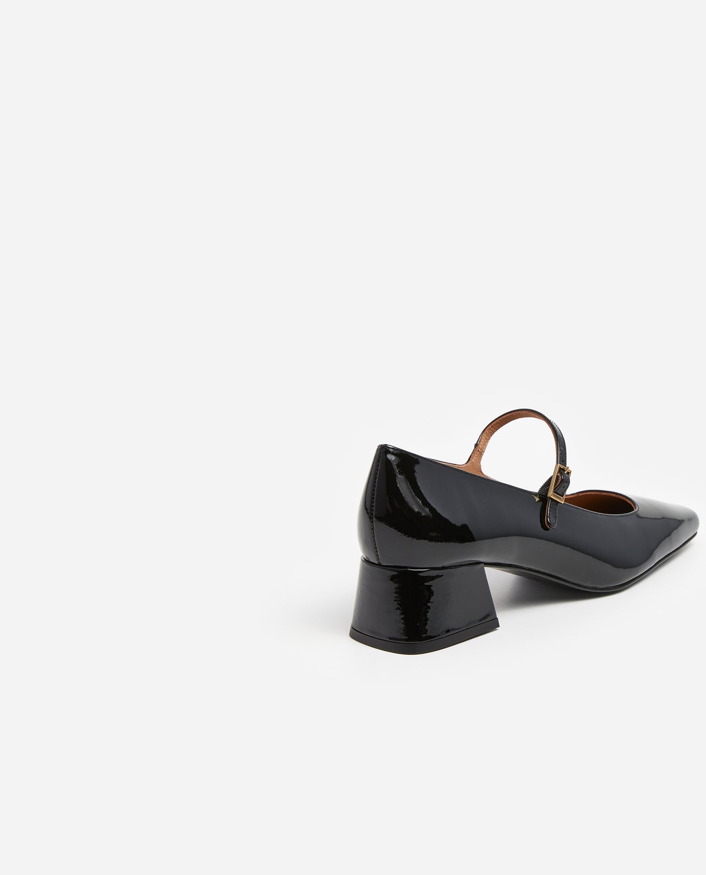 Evan Patent Black Leather