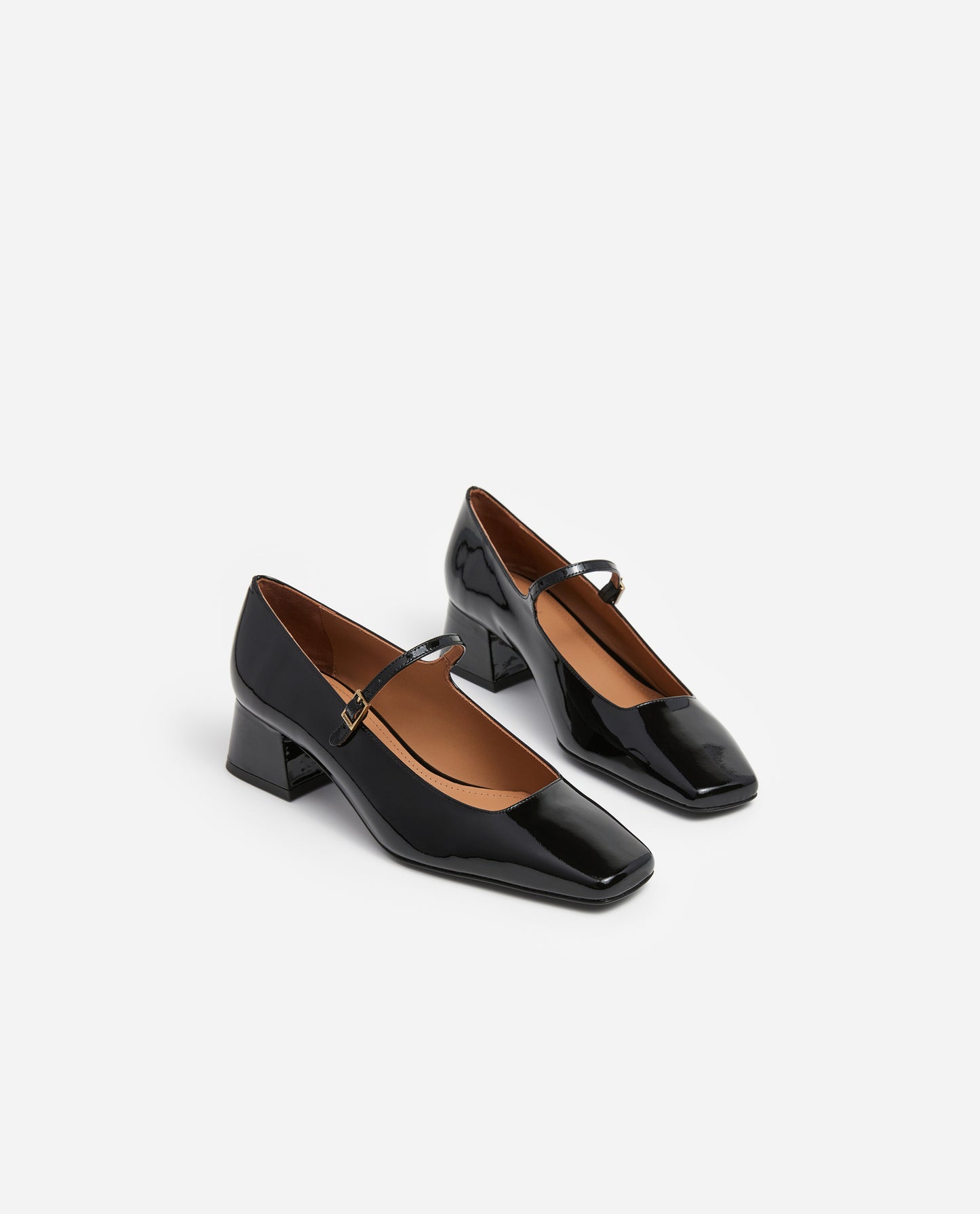 Evan Patent Black Leather