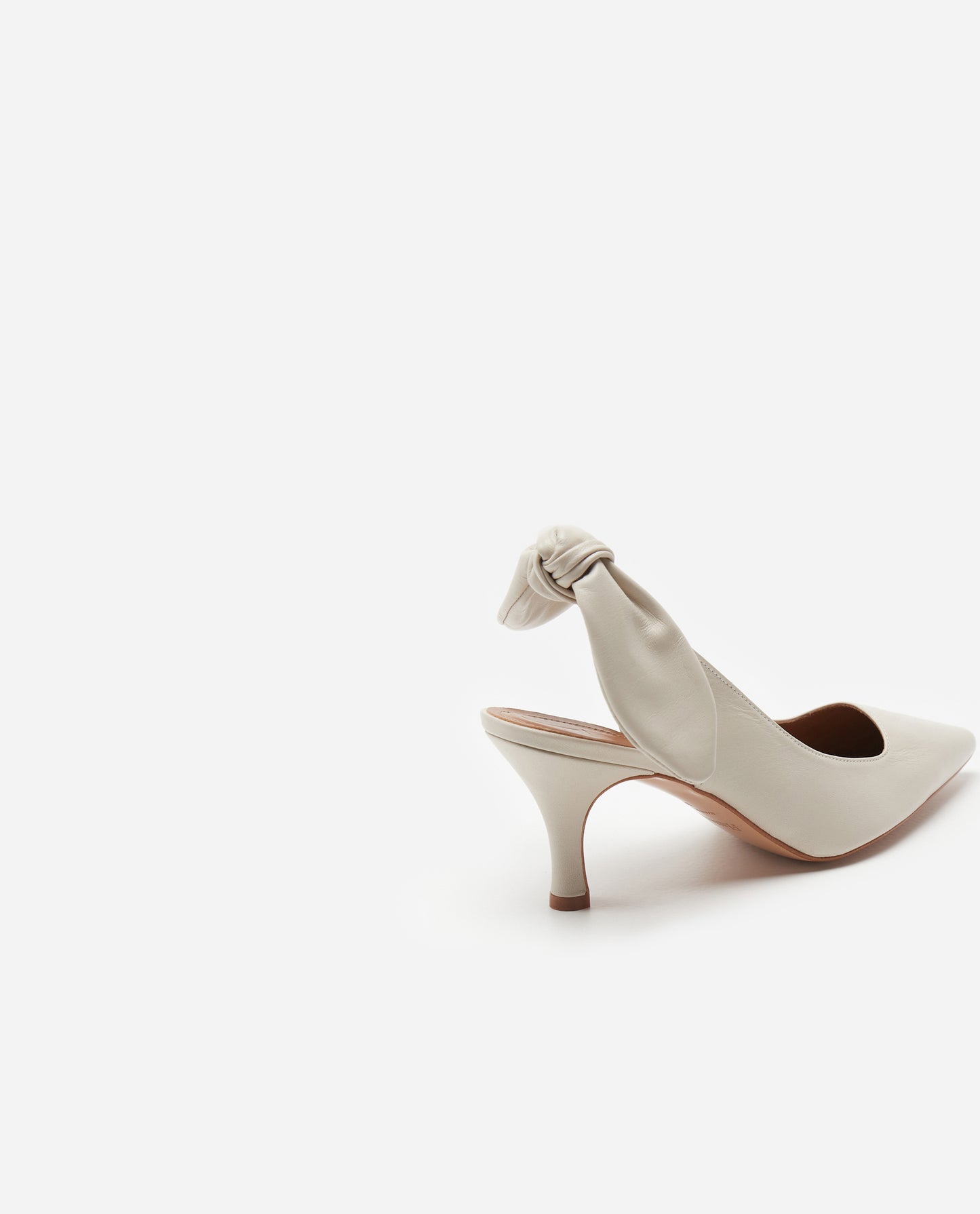 Franchesca Bow Creme Leather
