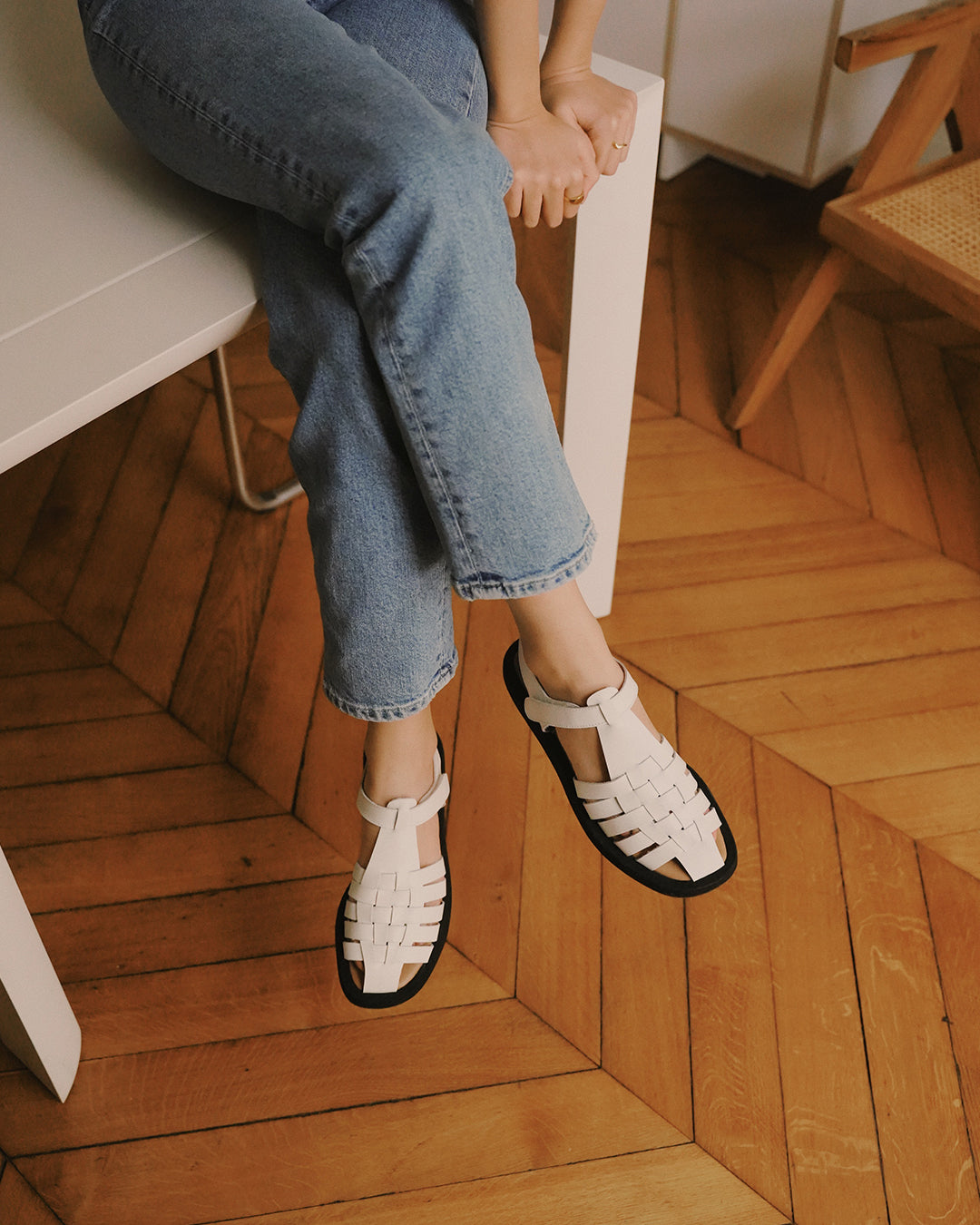 Gigi White Leather