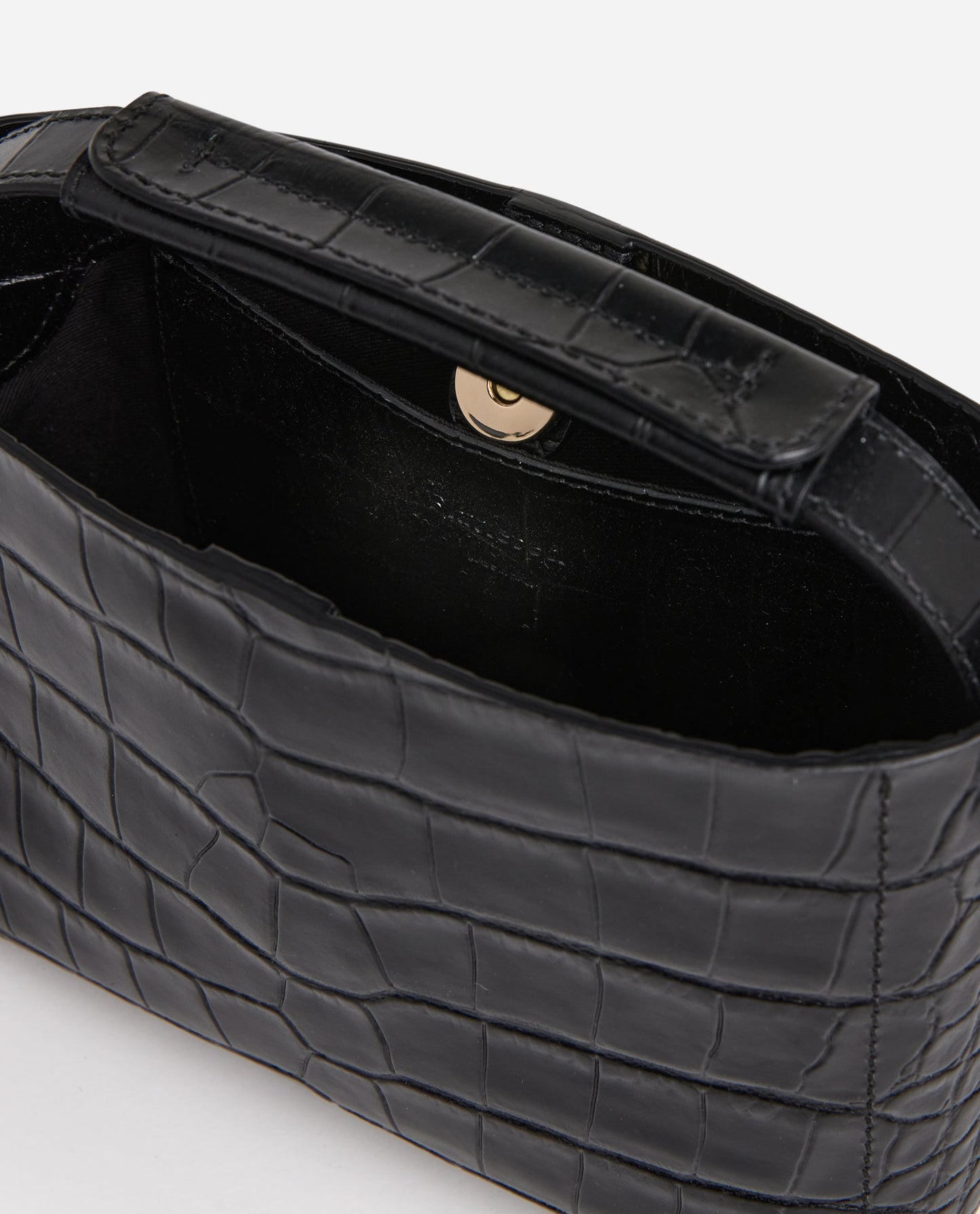 Hedda Mini Handbag Croco Black Leather