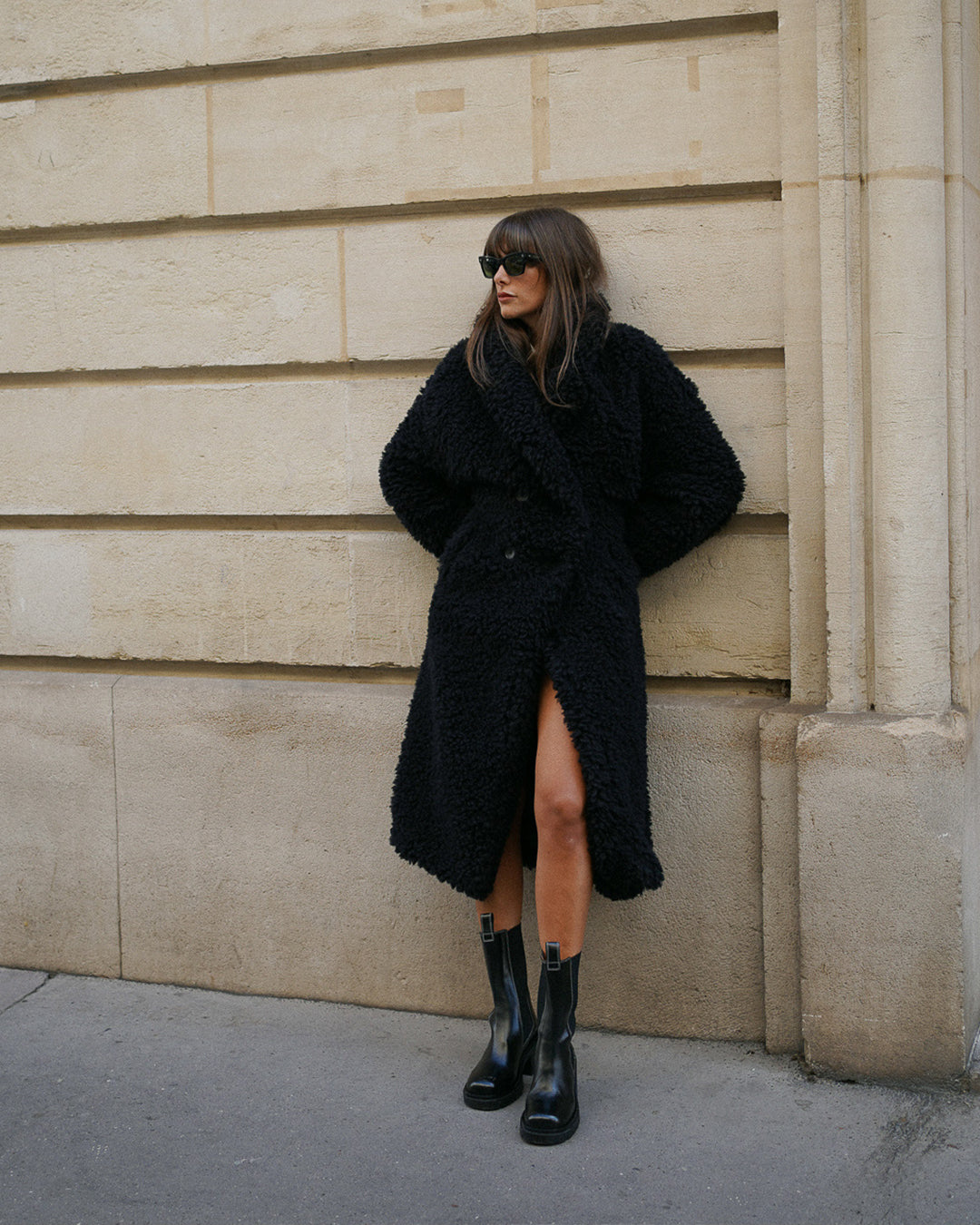 Lulu Black Contrast Leather