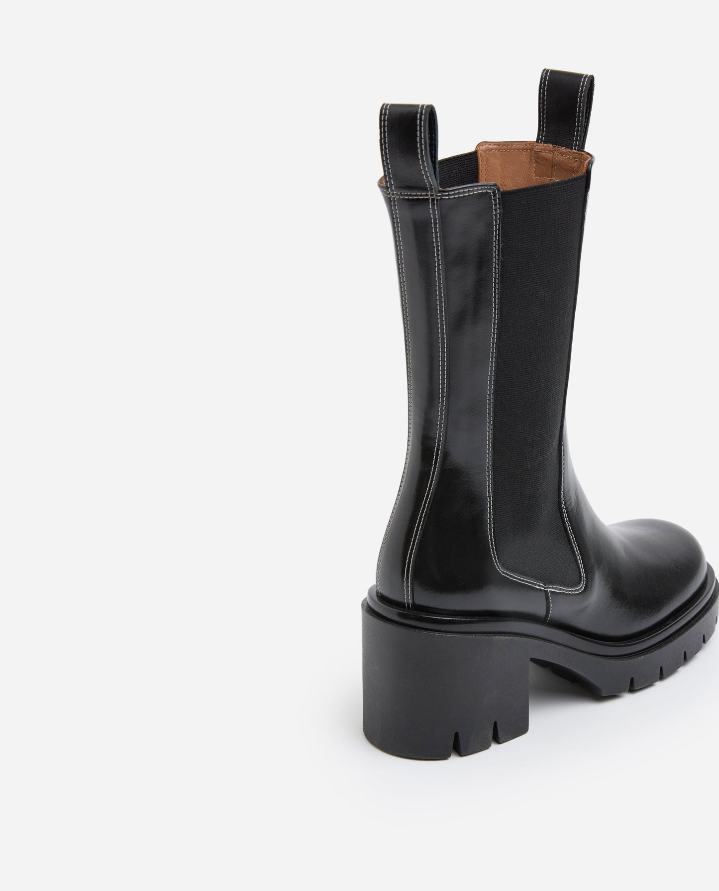 Lulu Black Contrast Leather