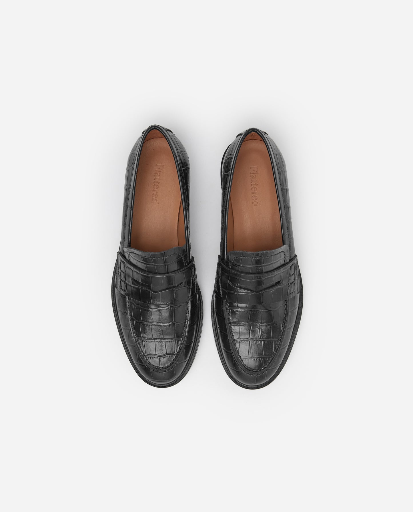 Sara Black Croco leather