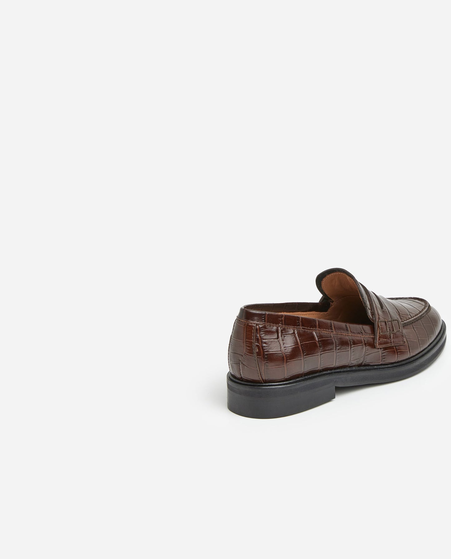 Sara Brown Croco leather