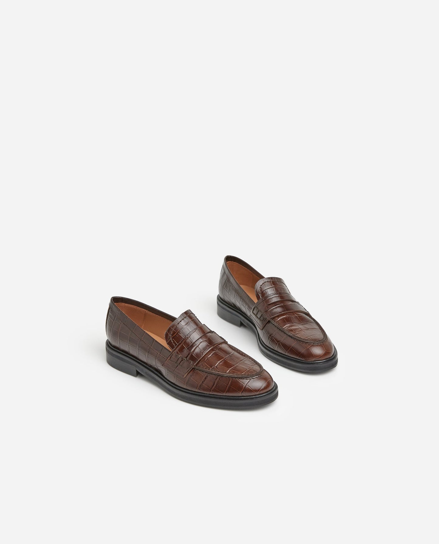 Sara Brown Croco leather