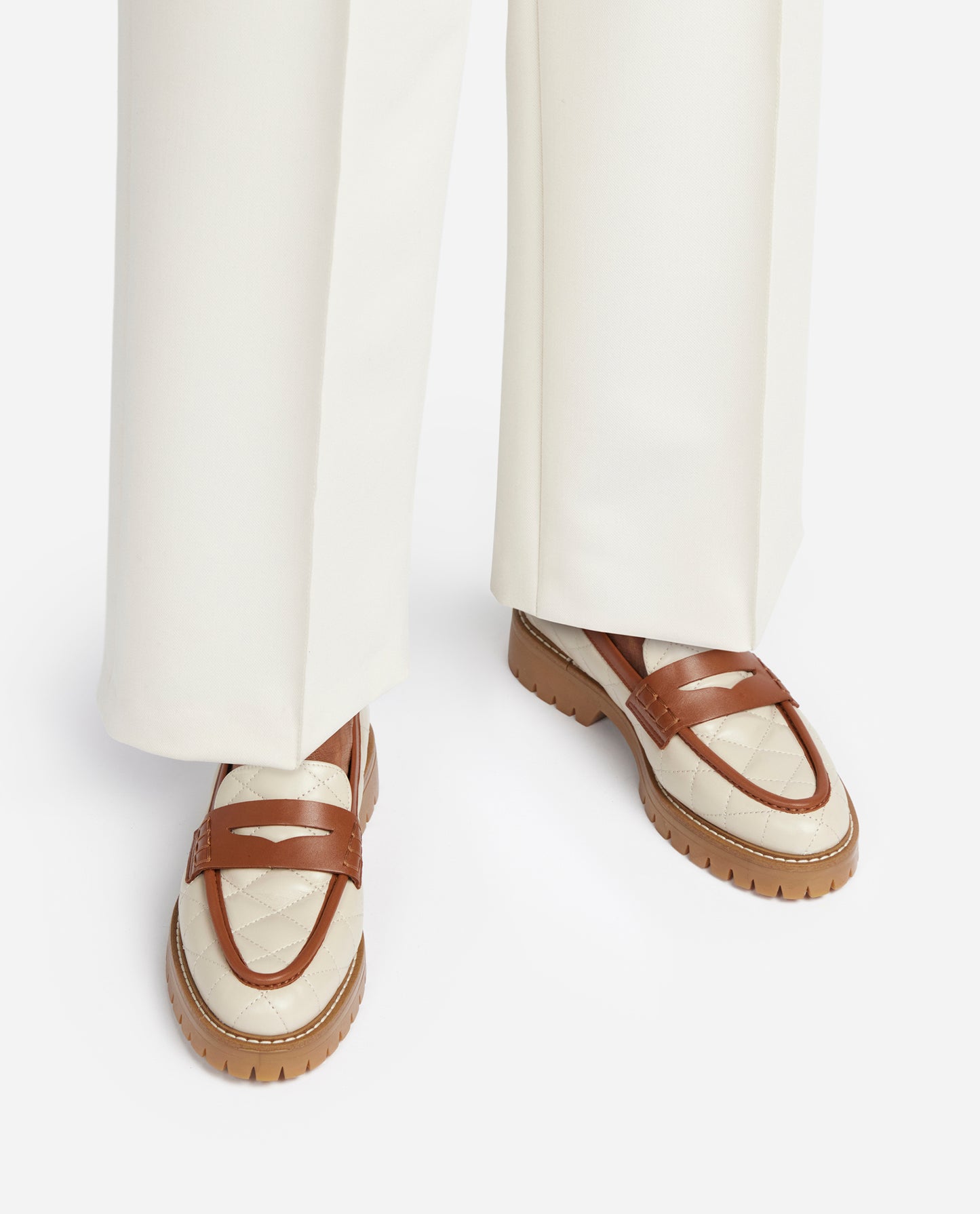 Signe Creme/caramel Leather