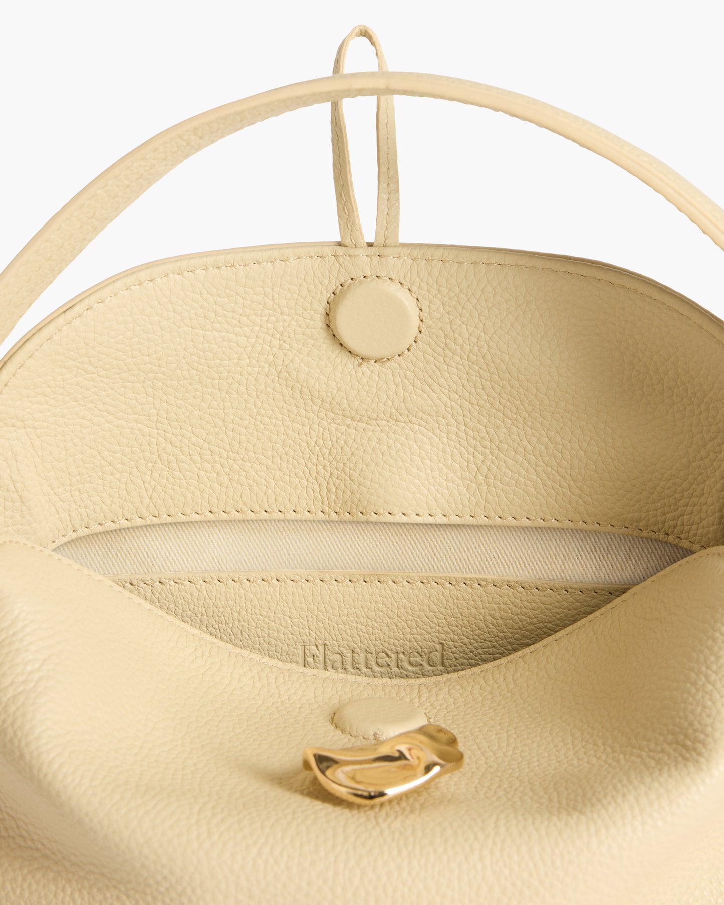 Hanna Mini Bag Grained Leather Creme