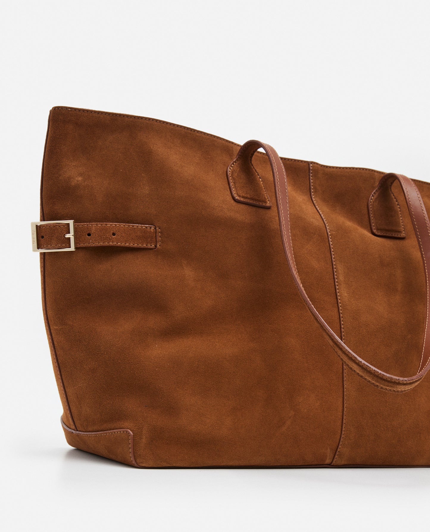 Lesley Tote Bag Suede Bourbon