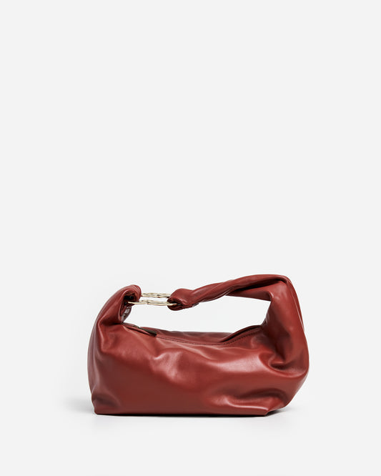Amanda Shoulder Bag Leather Brick Red