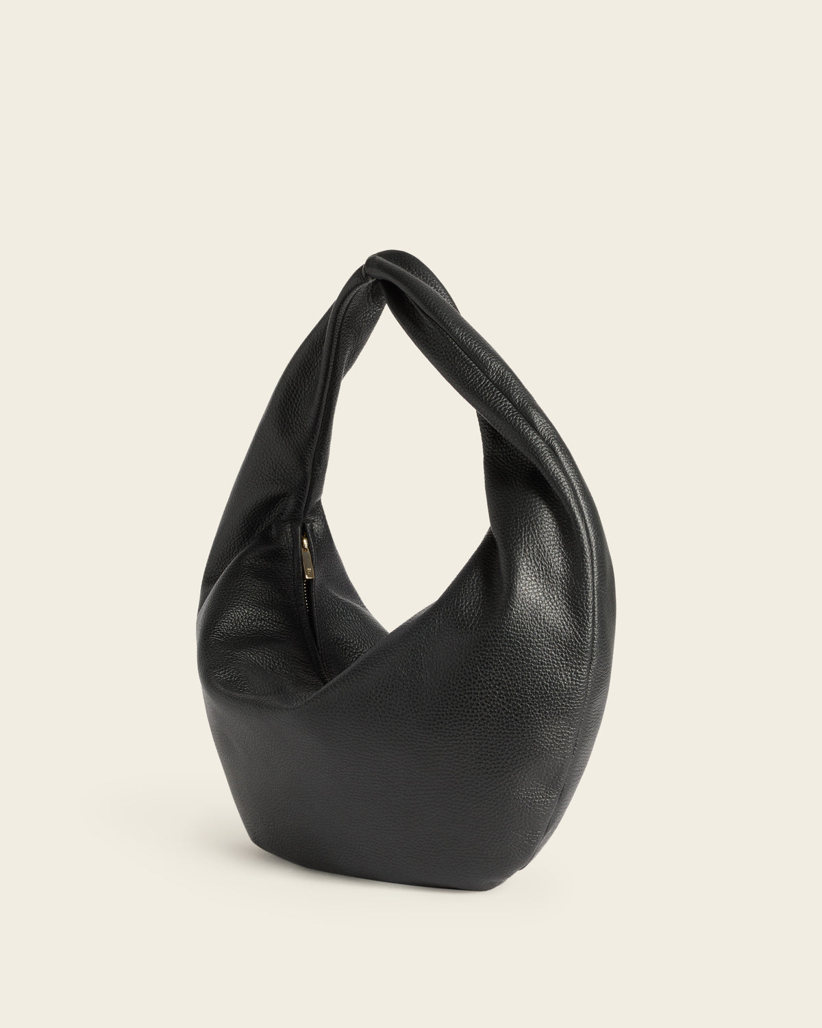 Alva Shoulder Bag Grained Leather Black