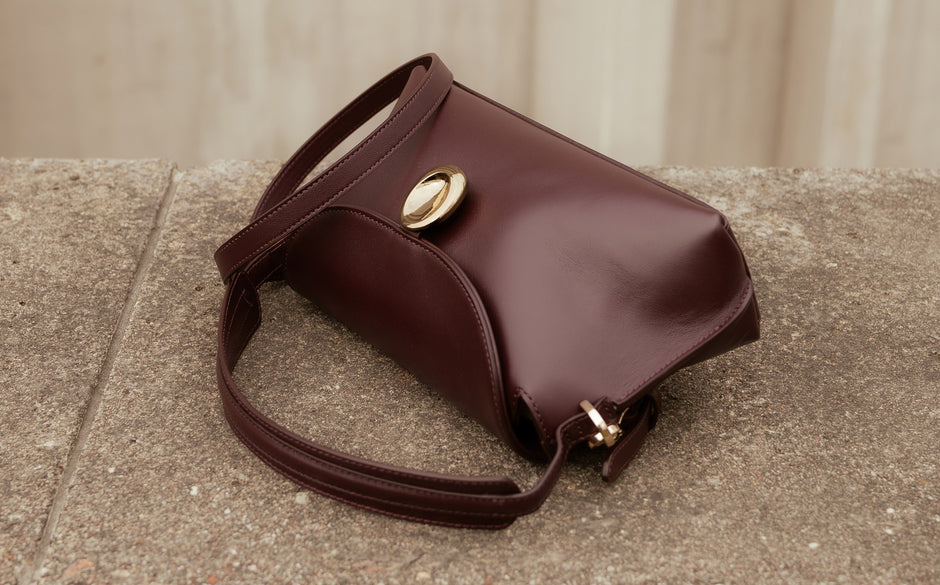 Gaia Mini Leather Burgundy 
