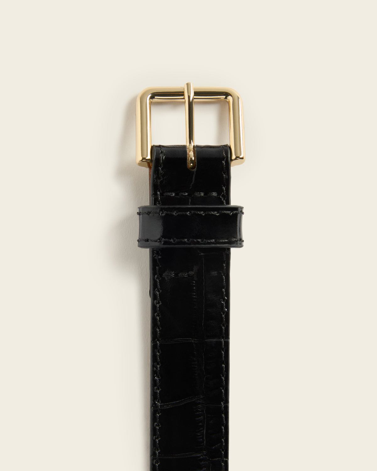 Barbara Belt Leather Black Croco