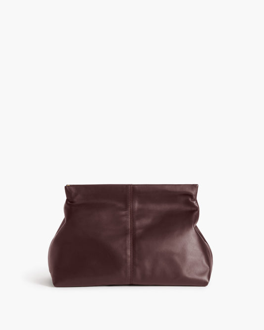 Clay Clutch Leather Burgundy