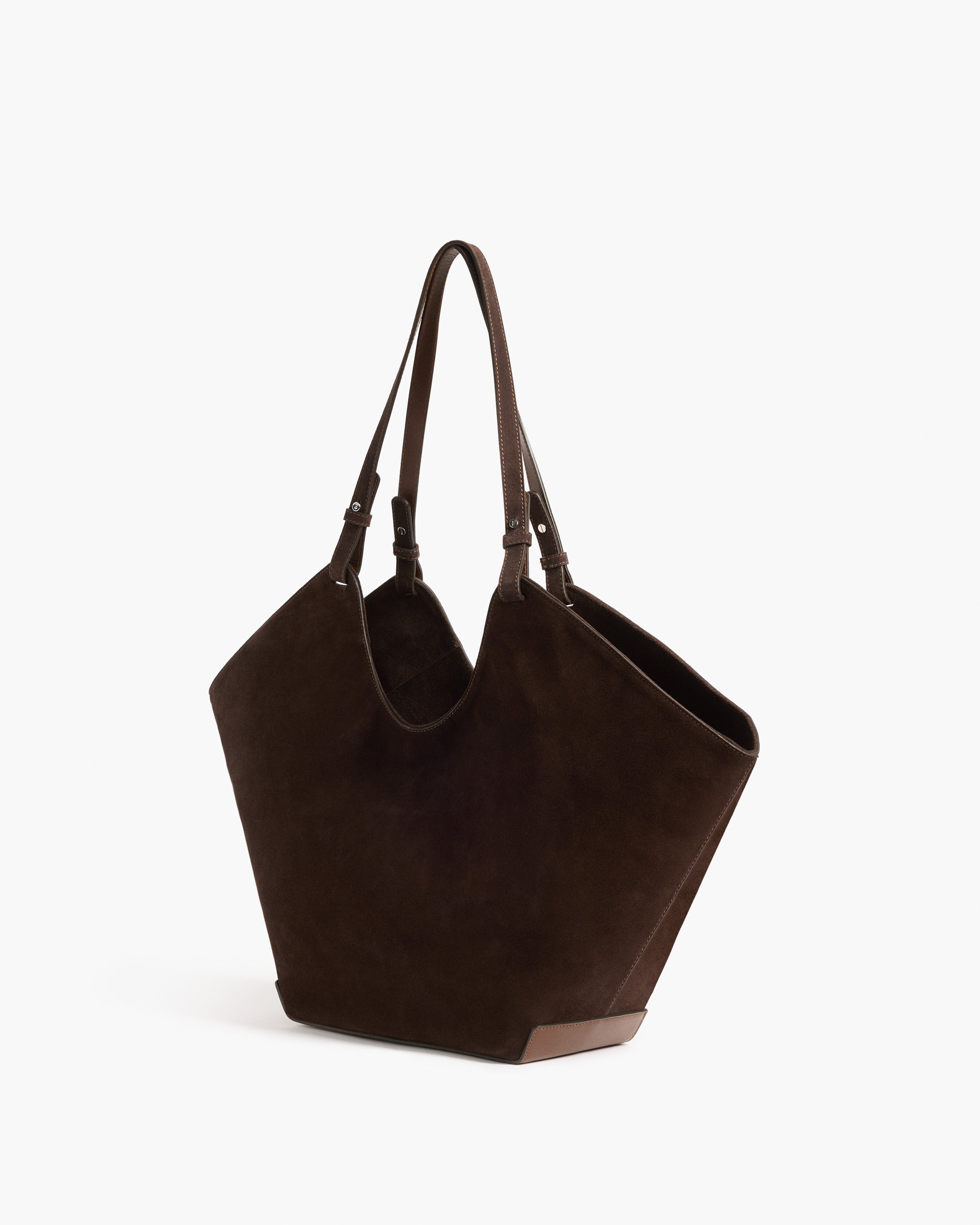 Dahlia Tote Bag Suede Chocolate
