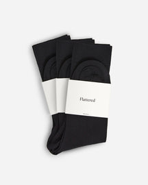 Flattered 3 Sock Mercerized Black Cotton Top