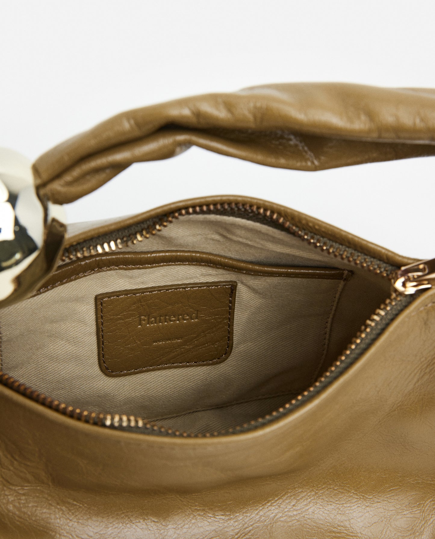 Astrid Handbag Leather Patent Olive