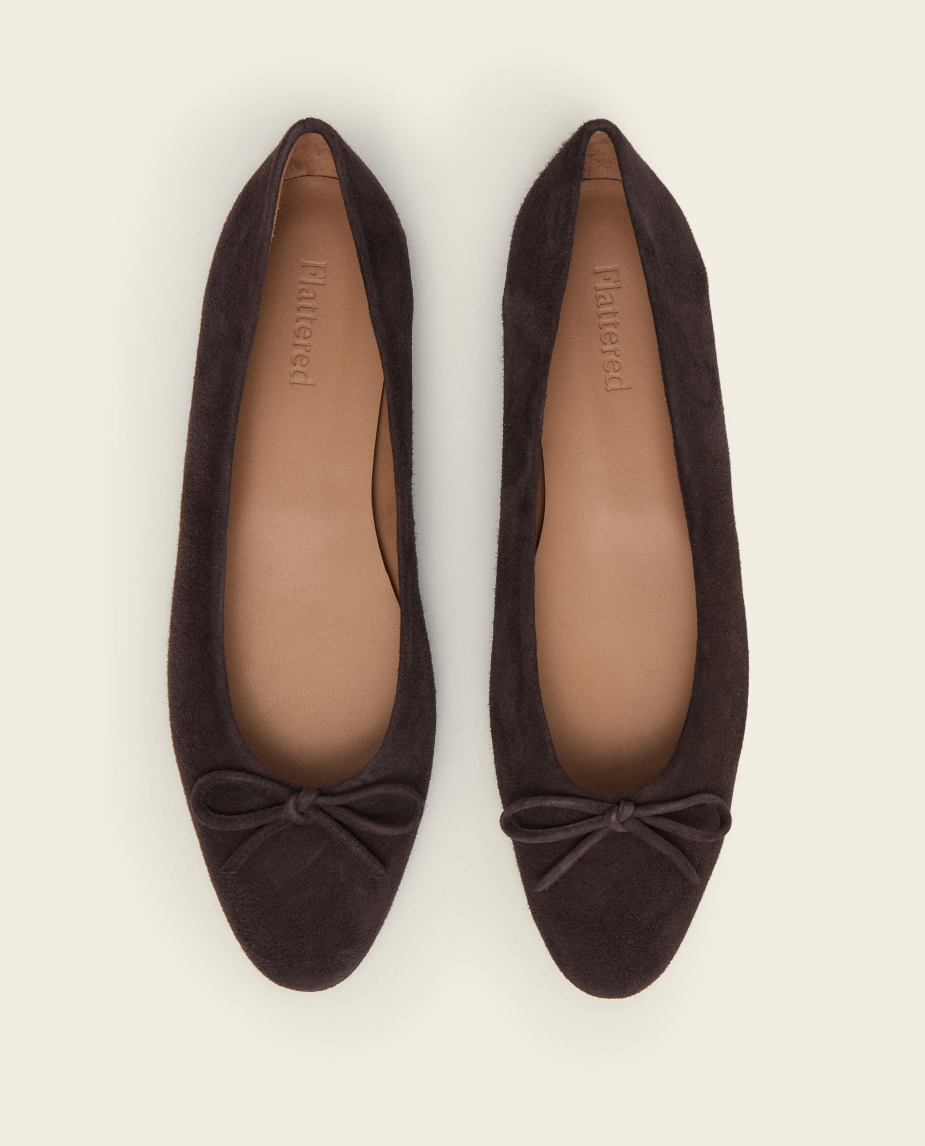 Bodil Suede Chocolate Ballet Flats – Flattered