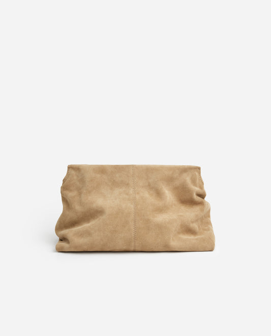 Clay Clutch Suede Sand