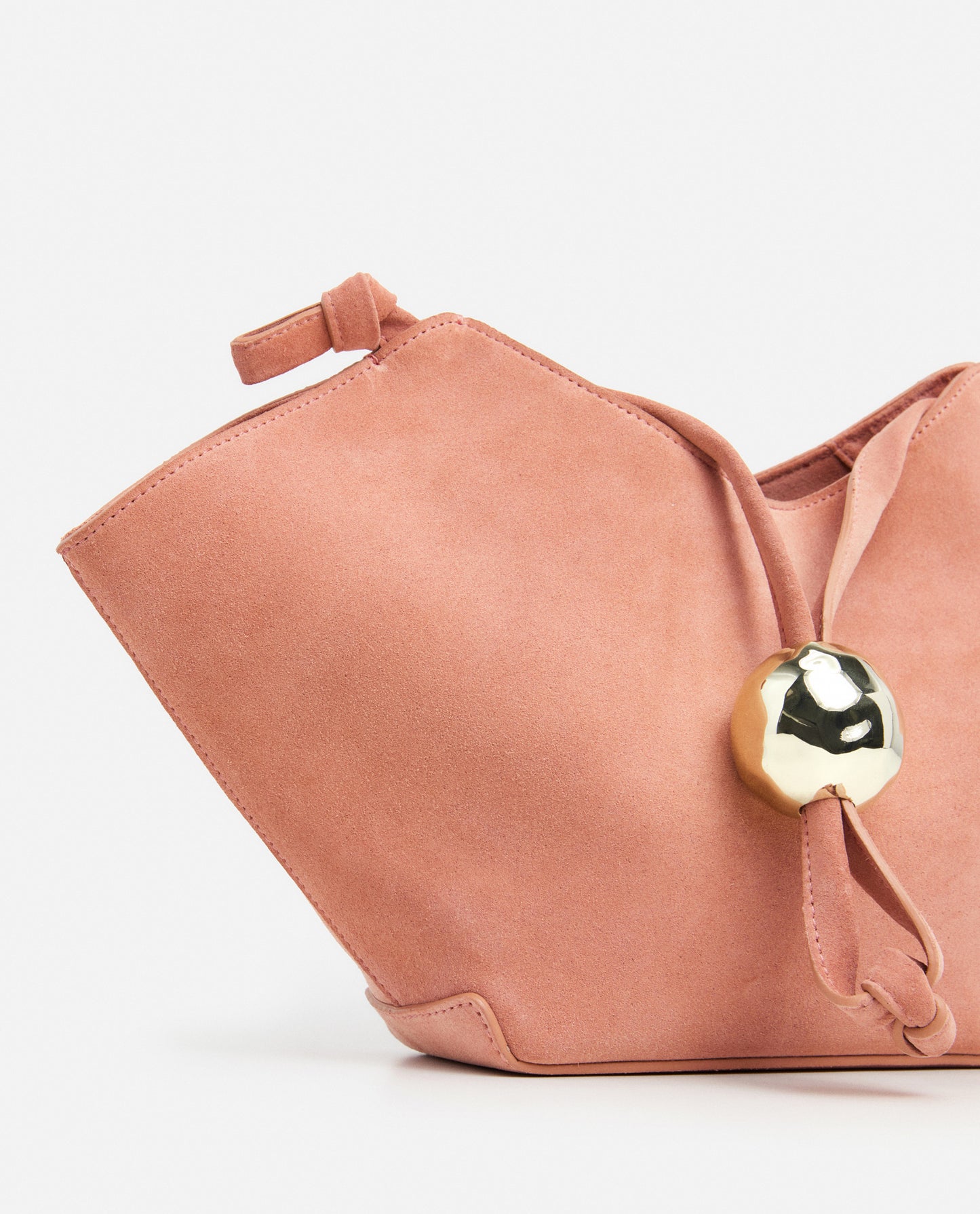 Donia Mini Handbag Suede Blush Pink