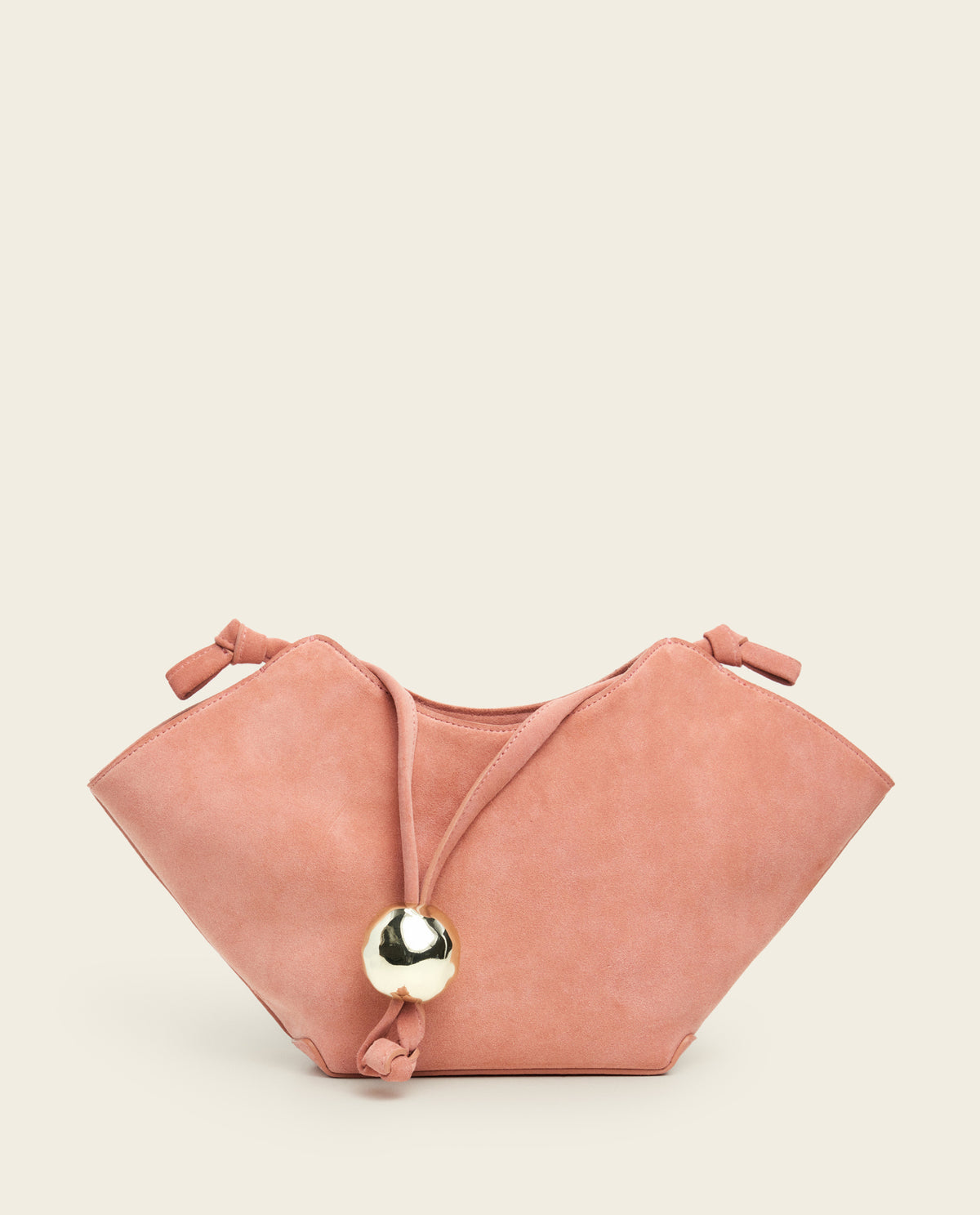 Donia Mini Handbag Suede Blush Pink