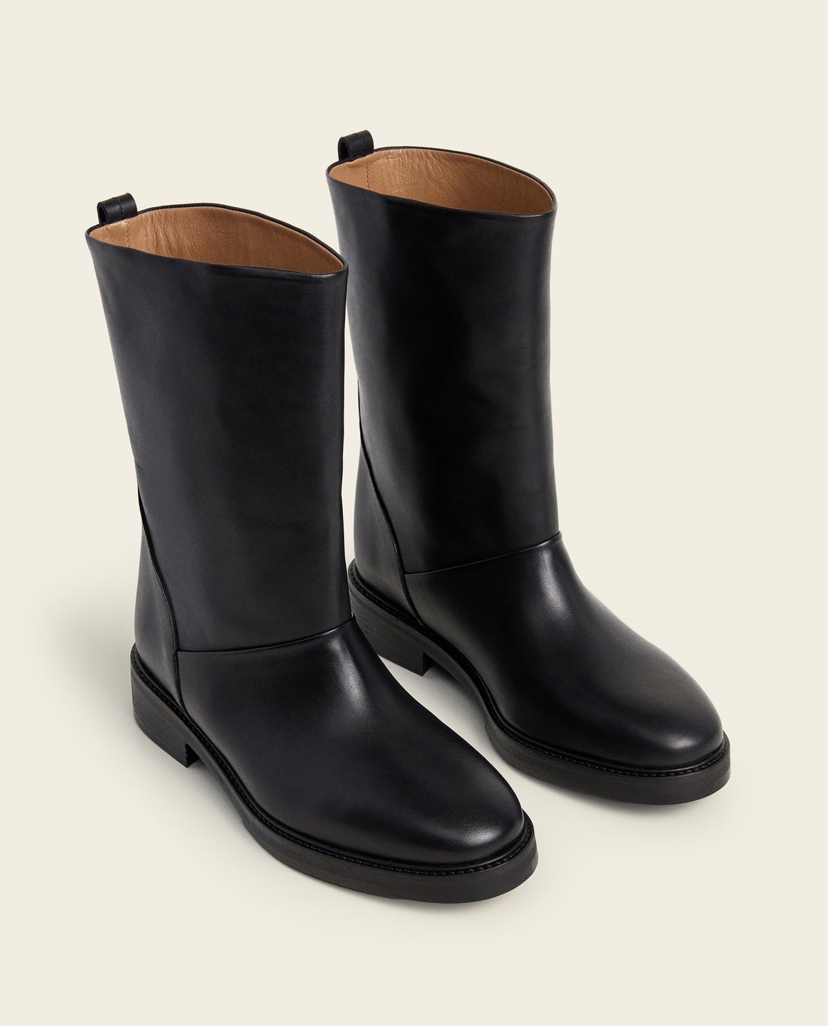 Flora Leather Black