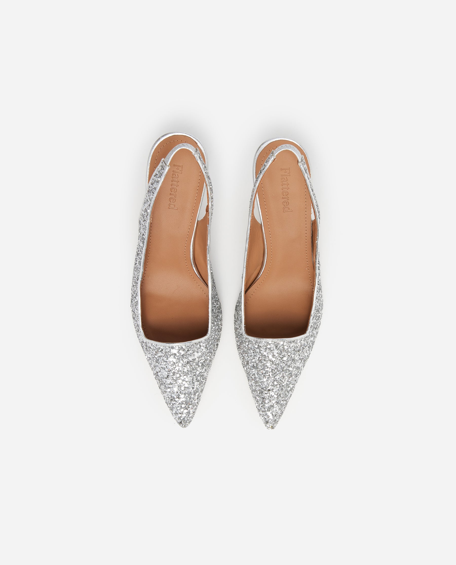 Franchesca Glitter Textile Silver – Flattered