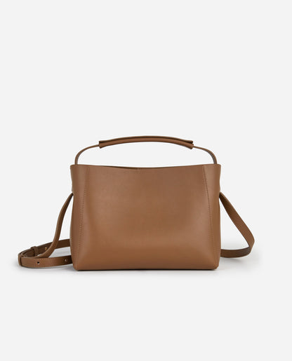Hedda Midi Handbag Nut Leather