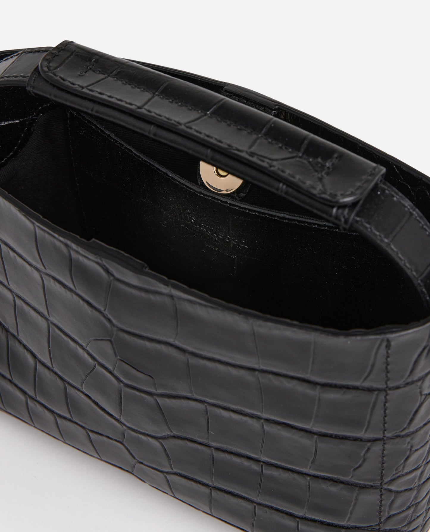 Hedda Mini Handbag Leather Black Croco
