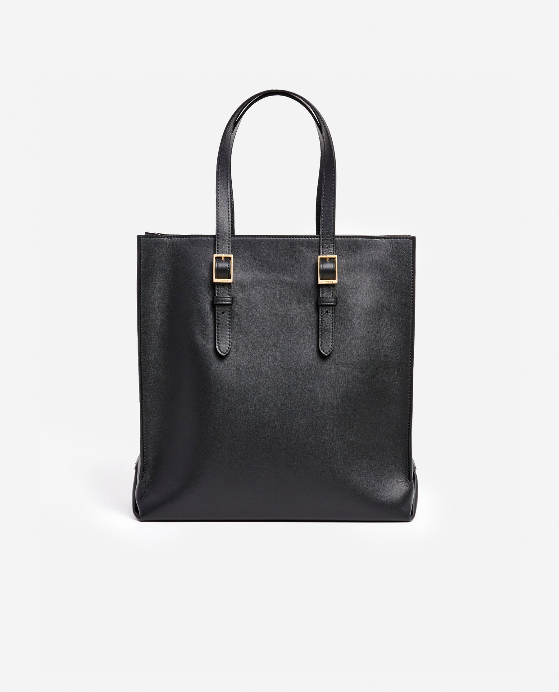 Kristine Tote Leather Black – Flattered