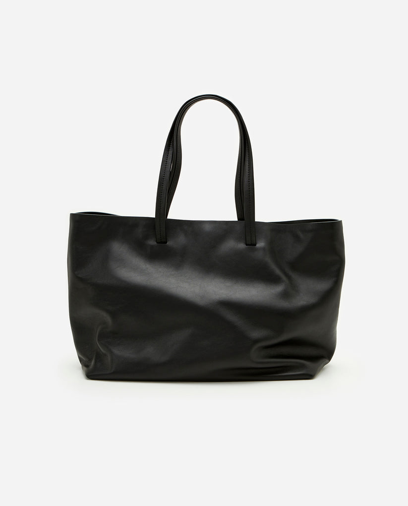 Luka Tote Leather Black – Flattered