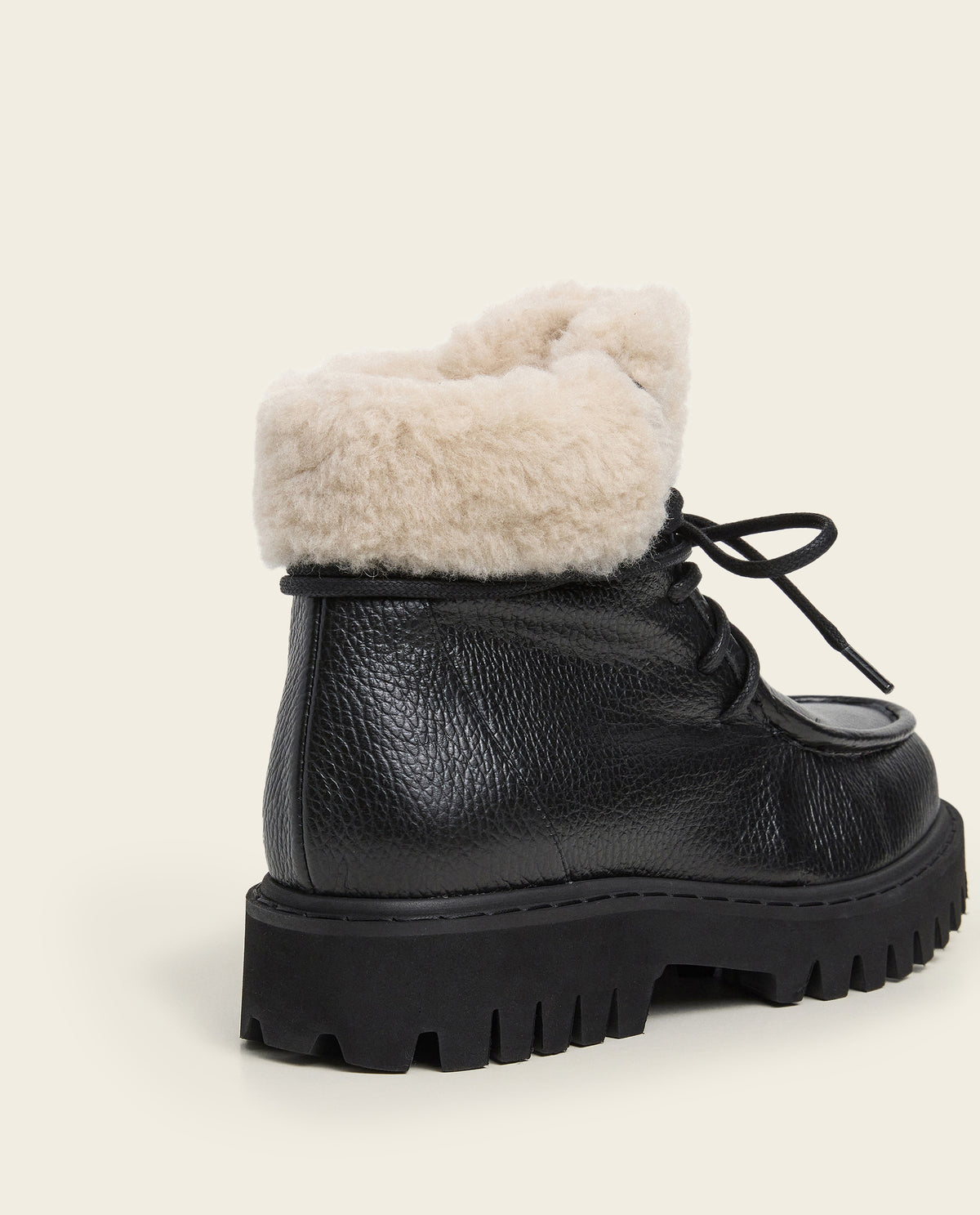 Marcie Grained Leather Black