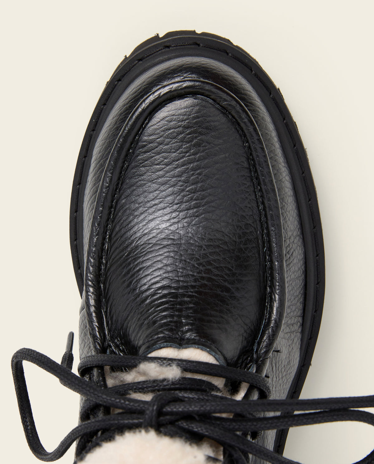 Marcie Grained Leather Black