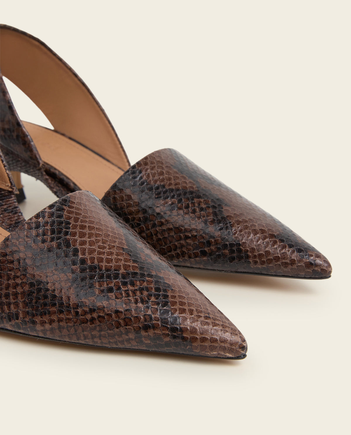 Ninni Snake Leather Chocolate