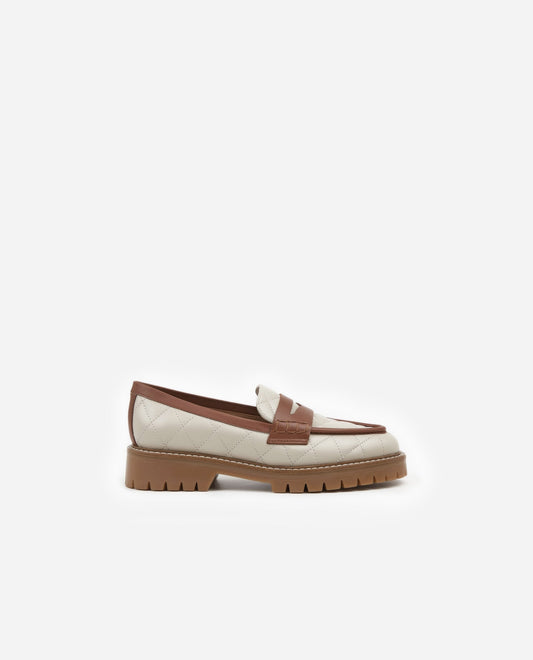 Signe Creme/caramel Leather