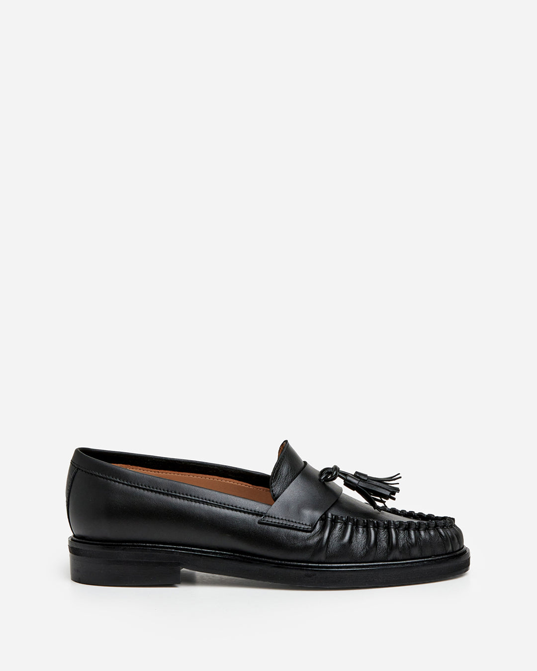 Sigrid Leather Black Loafer – Flattered