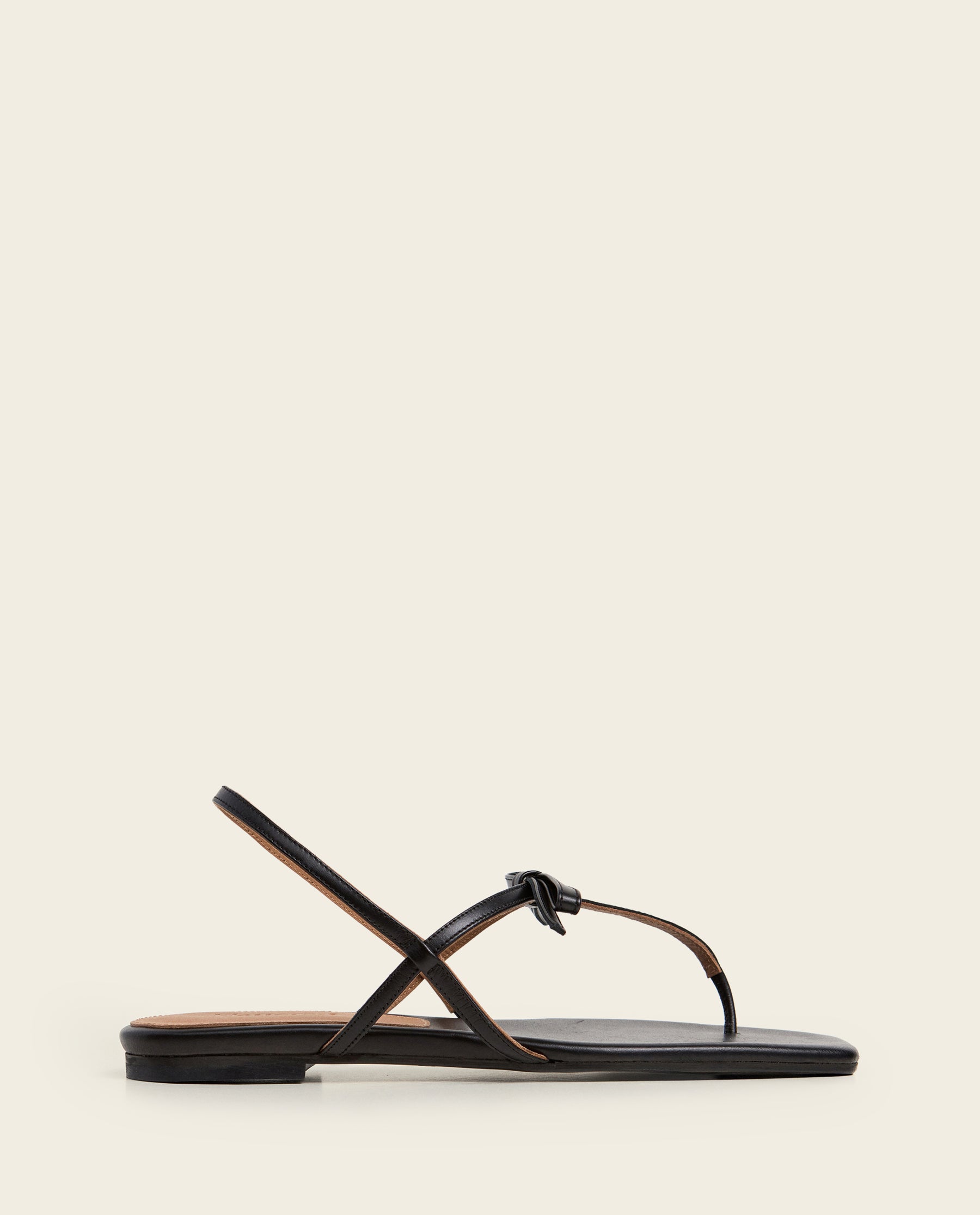 Sina Leather Black Sandal – Flattered