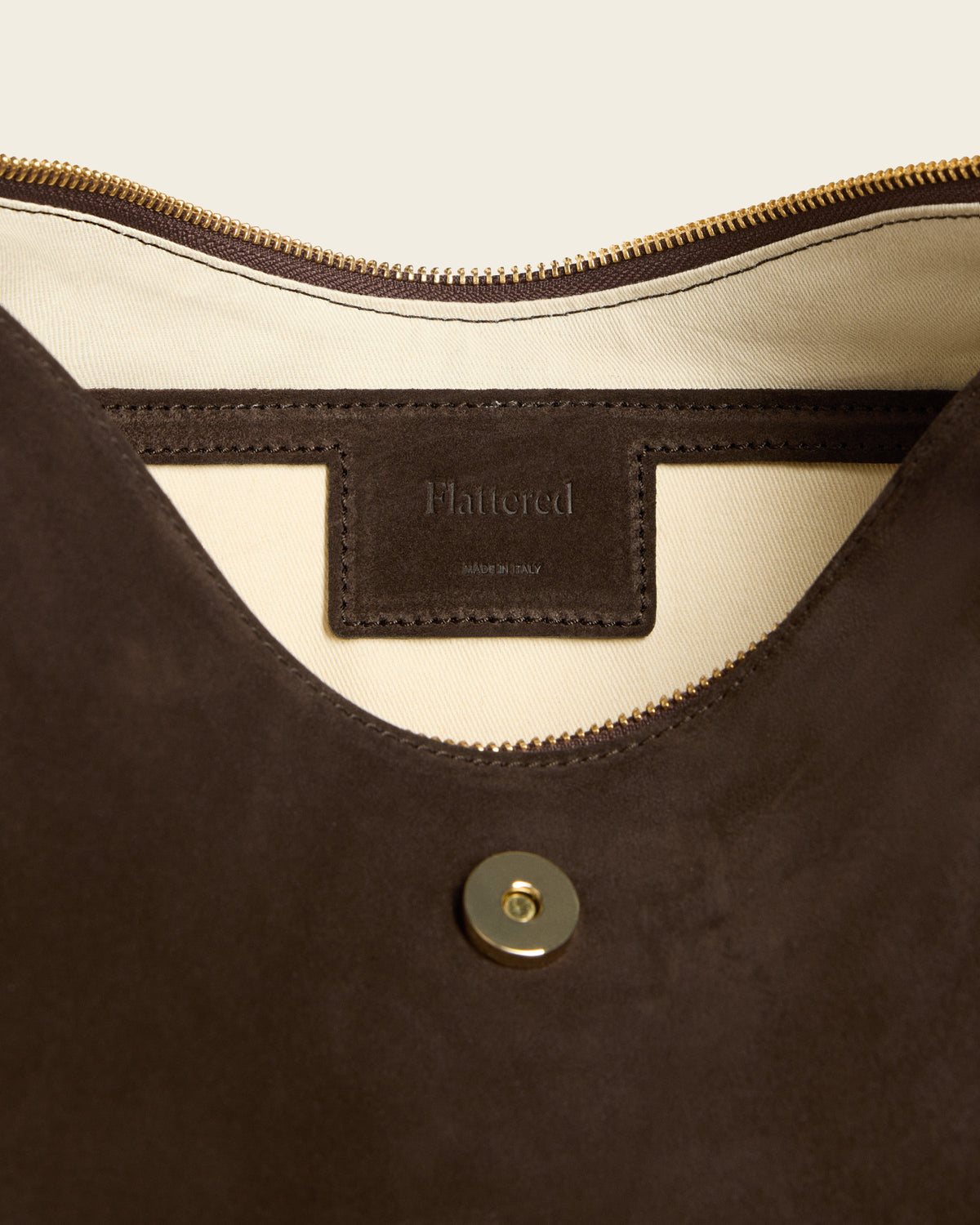 Gaia Handbag Suede Chocolate