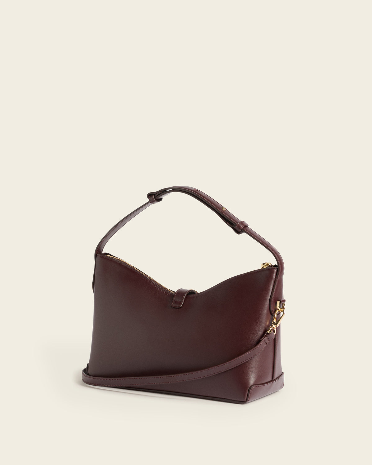 Gaia Handbag Leather Burgundy
