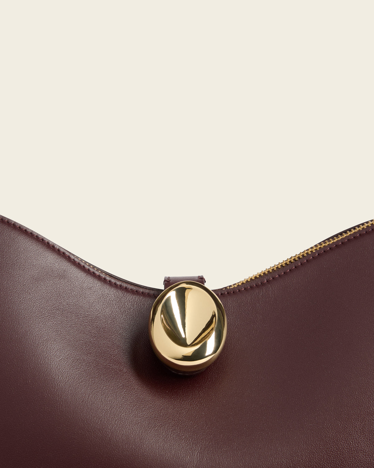 Gaia Handbag Leather Burgundy