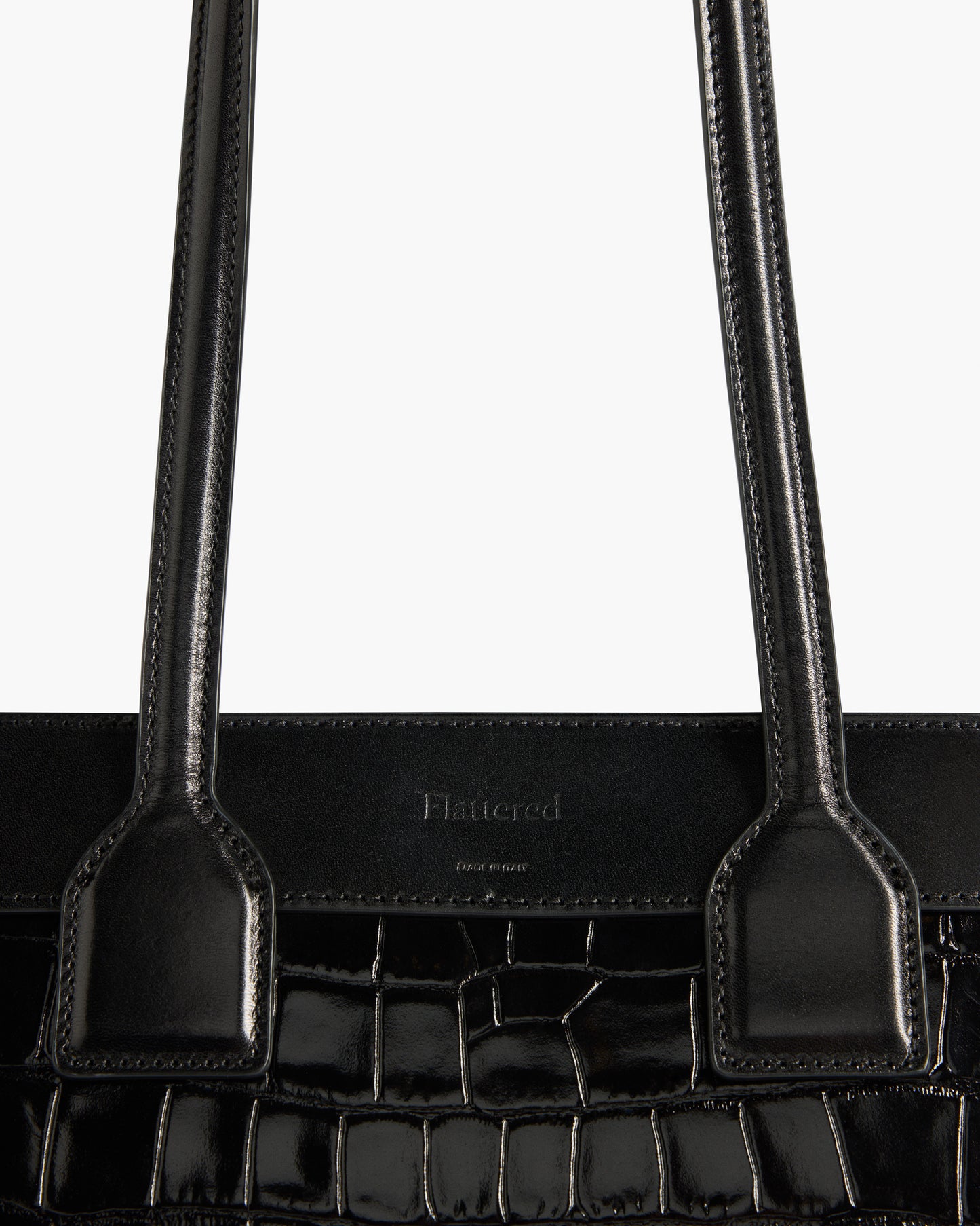 Greta Shoulder bag Leather Croco Black