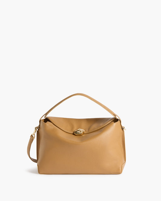 Hanna Grande Bag Grained Leather Cognac