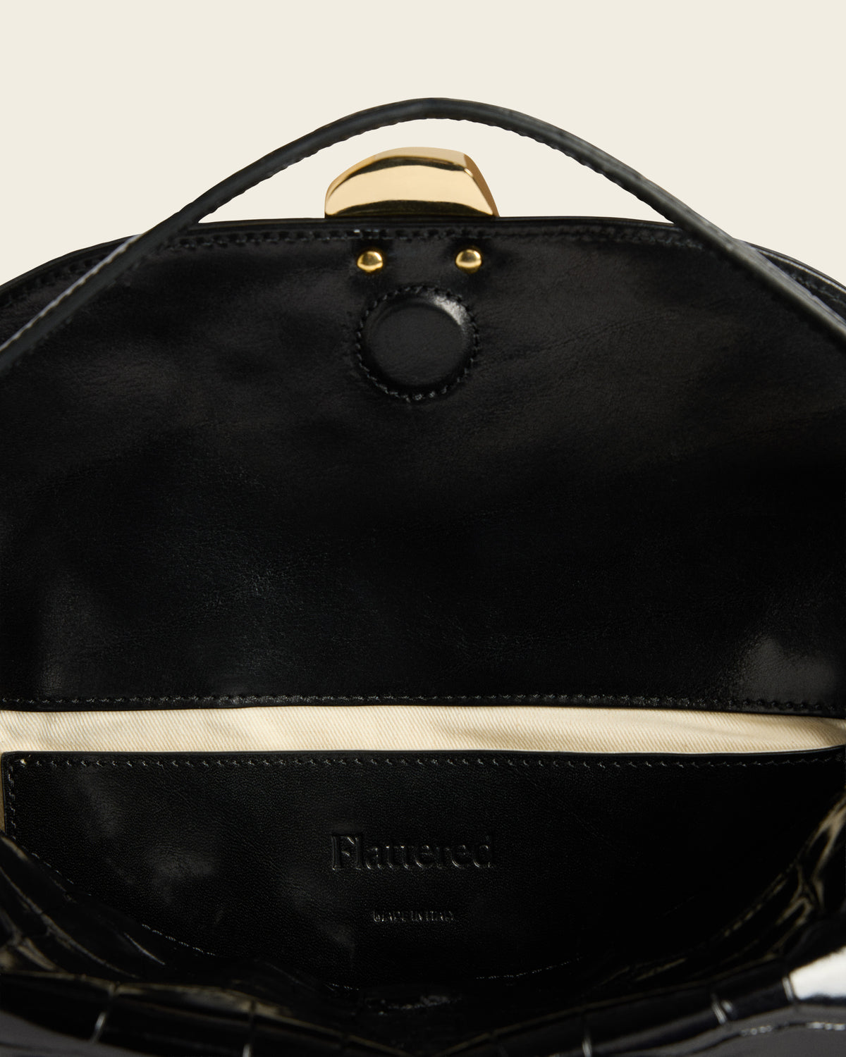 Hanna Grande Bag Leather Croco Black