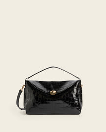 Hanna Grande Bag Leather Croco Black
