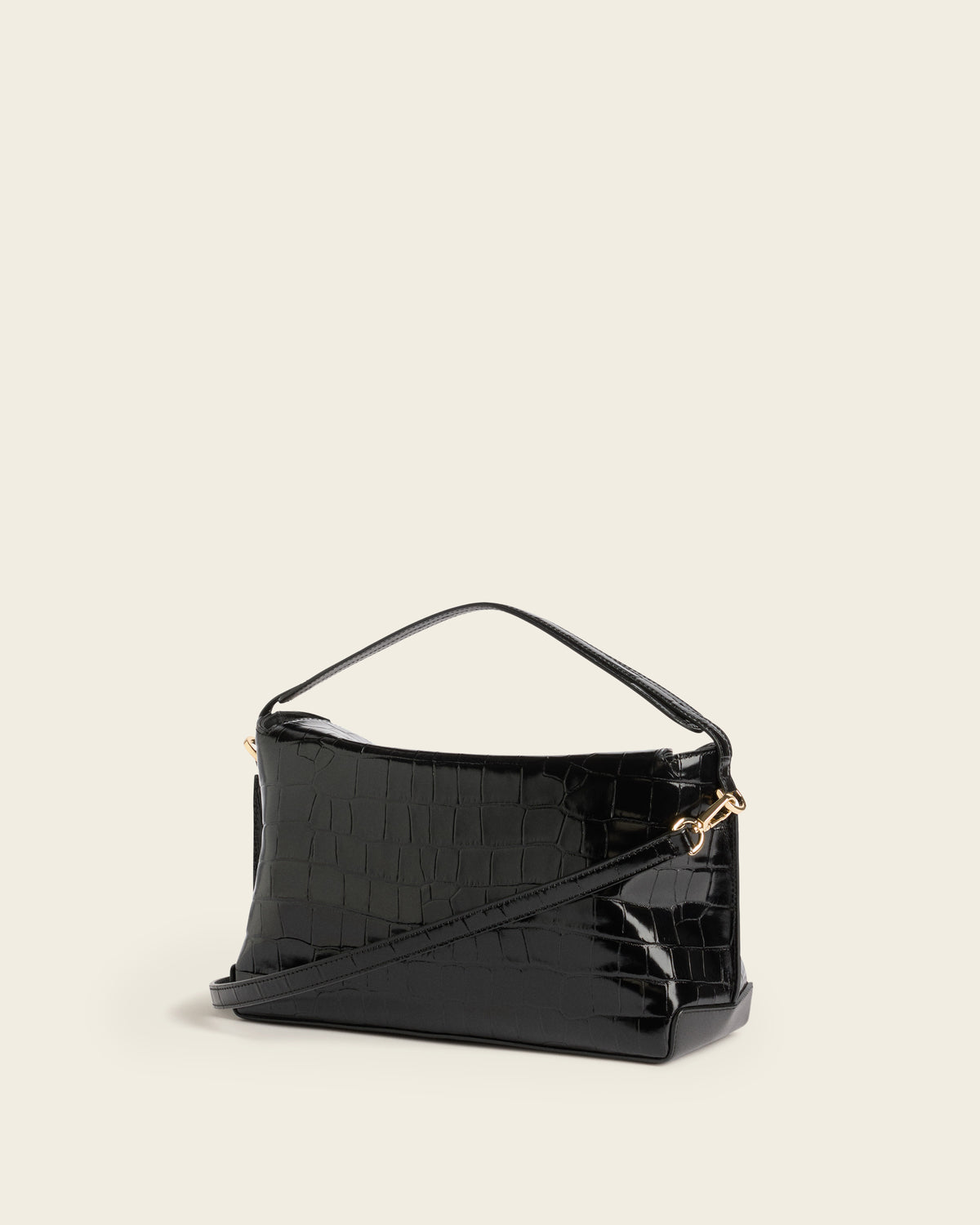 Hanna Grande Bag Leather Croco Black