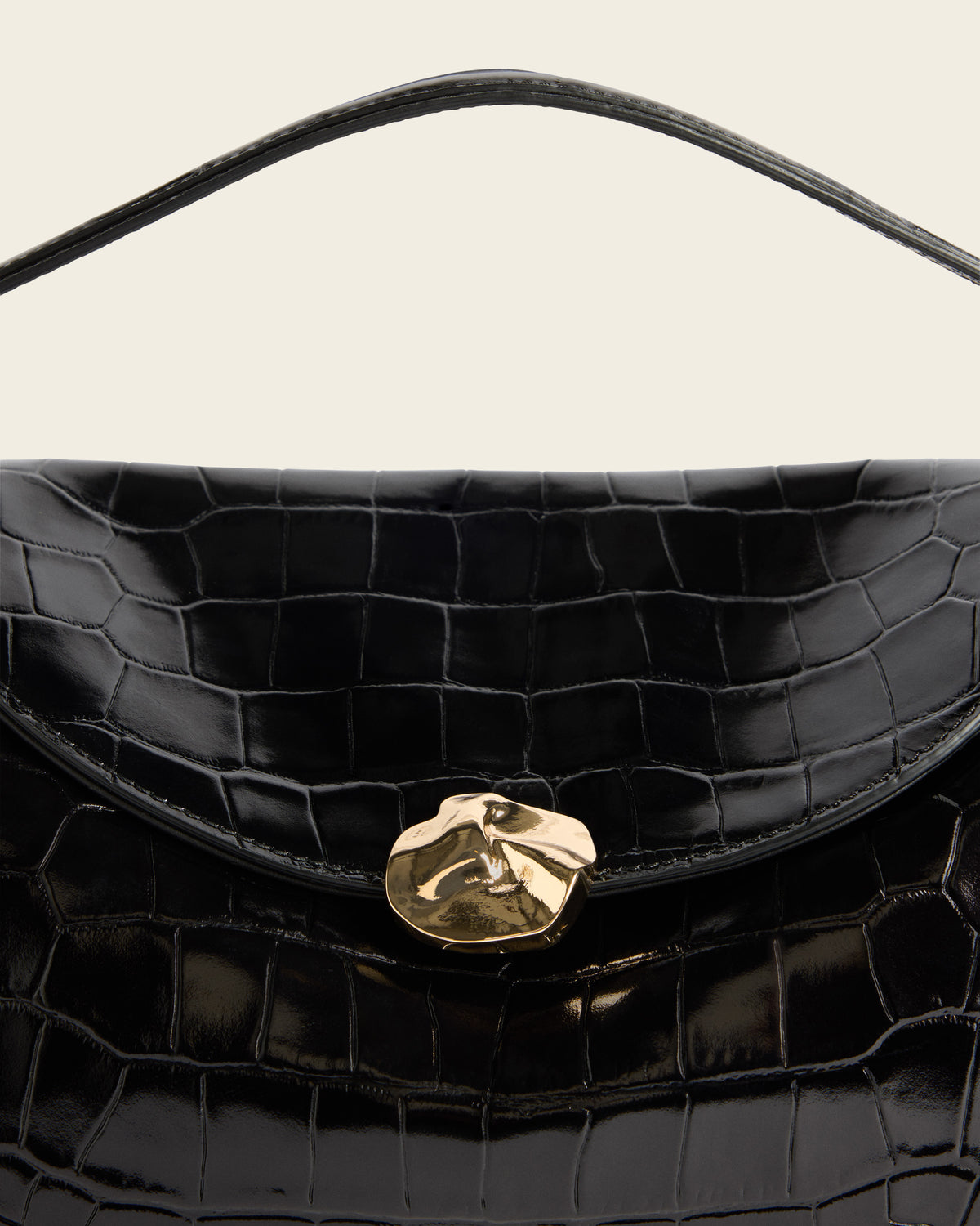 Hanna Grande Bag Leather Croco Black